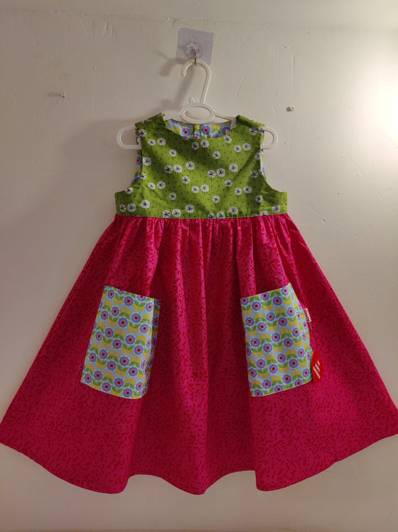 Molli Frock Green, Pink and Blue Combo no 6