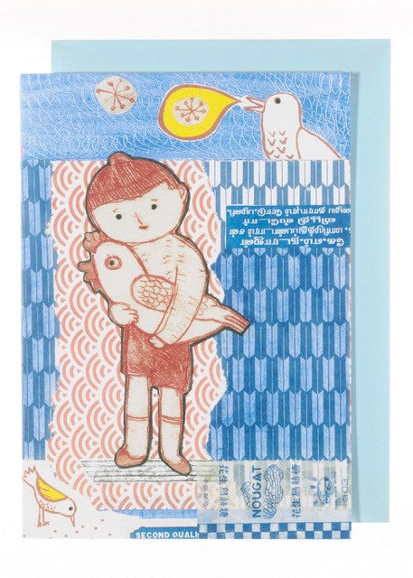 SU WOLF-CARD boy with chicken