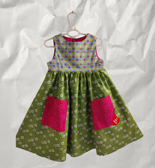  Molli Frock Green, Pink and Blue Combo no 7